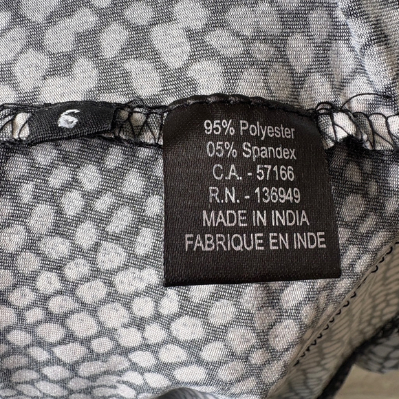 Tango Mango Monochrome Animal Print Scoop Neck Tank Dress Tiered Ruffled SMALL - Picture 10 of 11